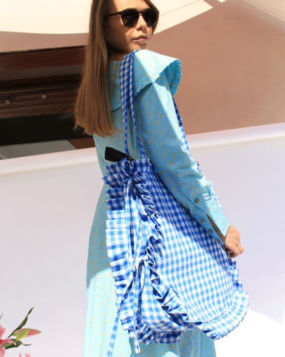 "Plaid" Ruffle Tote-bag - Image 1
